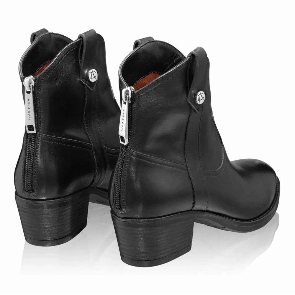 Anna Cori Vitello Negru Booties 9